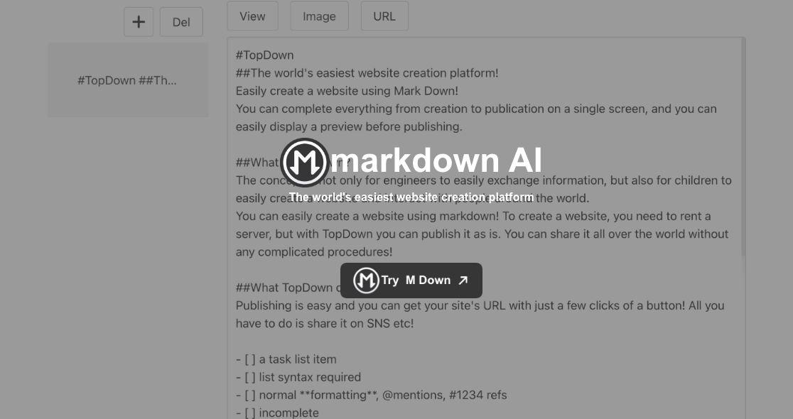 Instantly design websites with markdown AI! Unleash your creativity with the power of markdown